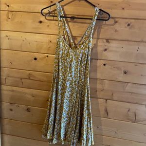 Floral strappy back revealing dress